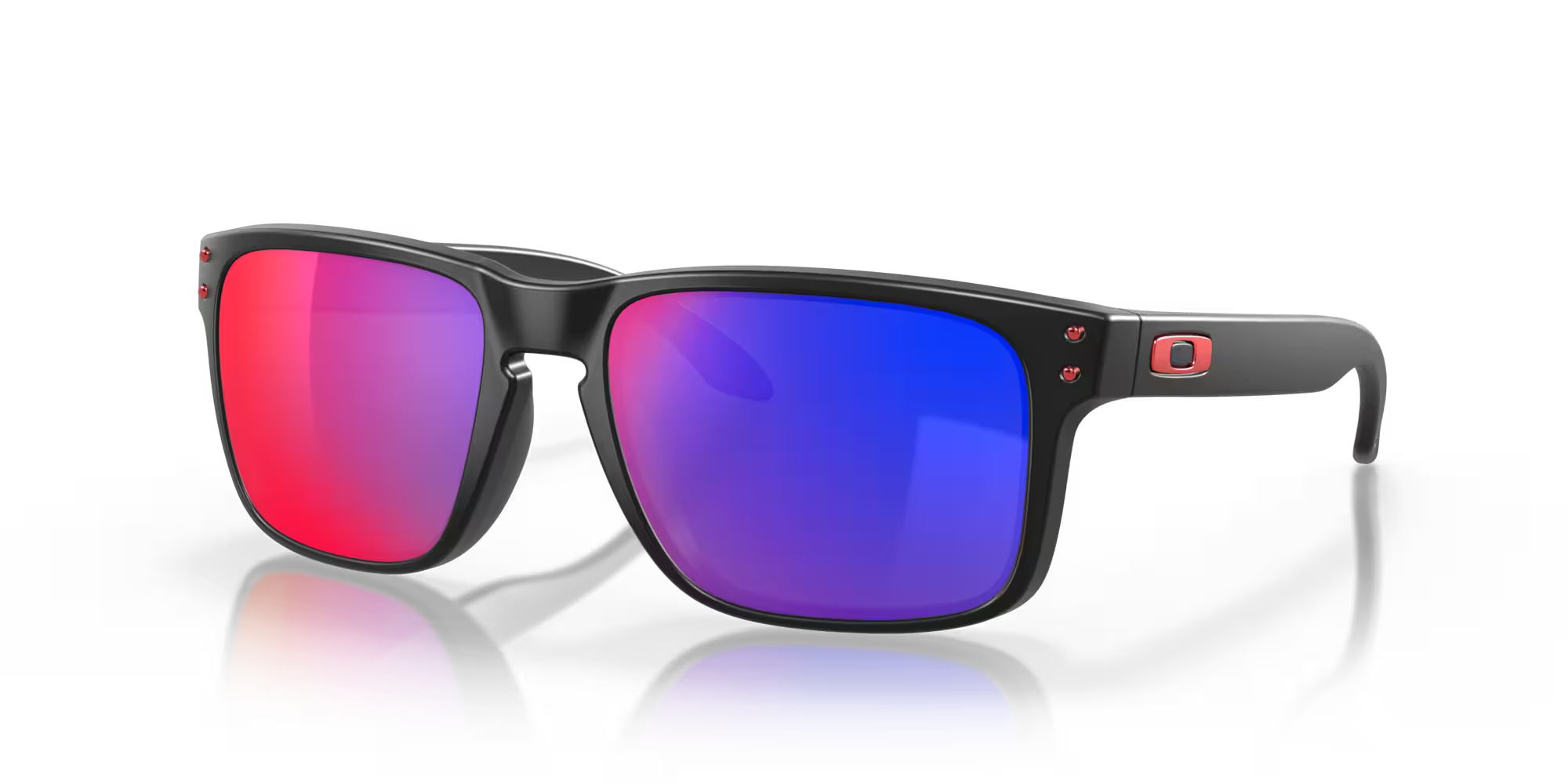 Oakley Holbrook Matte Black Frame with red Iridium Lenses OO9102-36