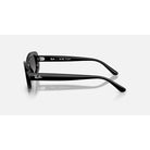 Ray-Ban Polished Black Oval Sunglasses with Gradient Gray Polarized Lenses 0RB2221-901-M356