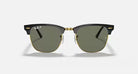 Ray-Ban Polished Black and Green Clubmaster Sunglasses RB3016-901/58
