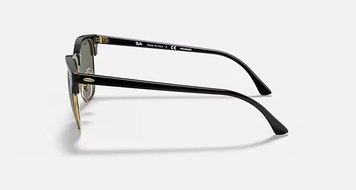 Ray-Ban Polished Black and Green Clubmaster Sunglasses RB3016-901/58
