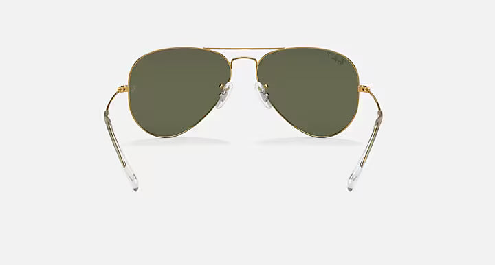 Ray-Ban Gold and Green Aviator Classic Sunglasses RB3025-001/58