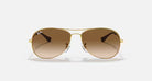Ray-Ban Arista Gold Cockpit Sunglasses 0RB3362-001/51