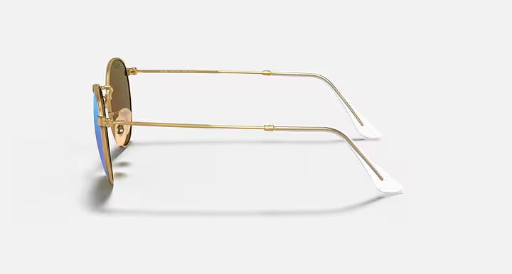 Ray-Ban Blue and Gold Round Flash Lenses 0RB3447-112/4L50