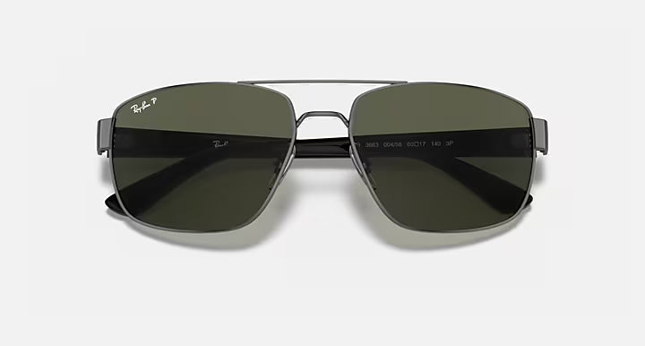 Ray-Ban Polished Gunmetal Frame Sunglasses RB3663-004/58