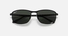 Ray-Ban Matte Black with Dark Gray Chromance Sunglasses RB3671CH-186