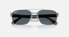 Ray-Ban Polished Gunmetal with Blue Polarized Lenses Sunglasses RB3701-004