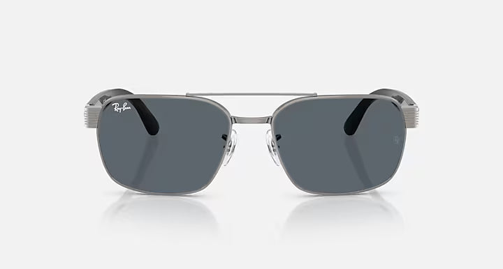 Ray-Ban Polished Gunmetal with Blue Polarized Lenses Sunglasses RB3701-004