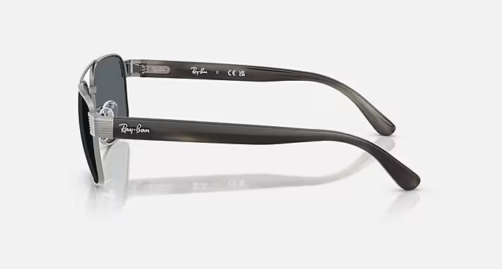 Ray-Ban Polished Gunmetal with Blue Polarized Lenses Sunglasses RB3701-004