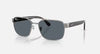 Ray-Ban Polished Gunmetal with Blue Polarized Lenses Sunglasses RB3701-004