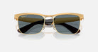 Ray-Ban Gold Frame with Dark Blue Lens Wayfarer Deluxe 0RB3875-92763R