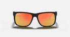 Ray-Ban Matte Black and Red Mirror Justin Sunglasses 0RB4165-622/6Q55