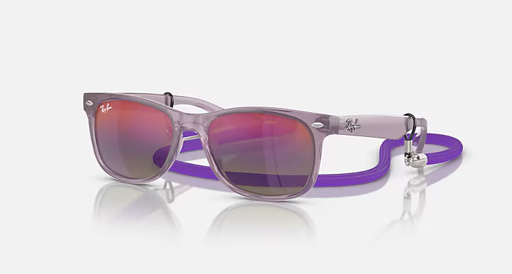 Kids Ray-Ban New Wayfarer Purple Sunglasses 0RJ9052S-7147B1