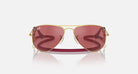 Kids Ray-Ban Red and Gold Aviators 0RJ9506S-223/B5