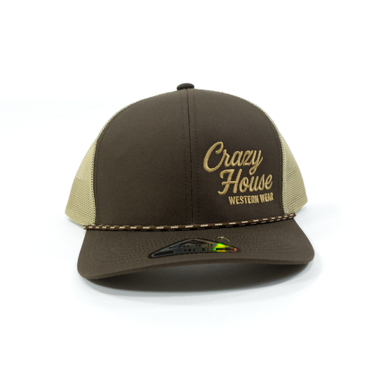 Crazy House Brown and Tan Snapback Cap
