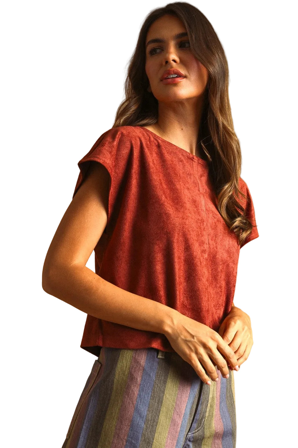 Women's Suede Crop Top 