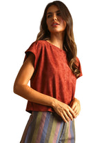 Women's Suede Crop Top 