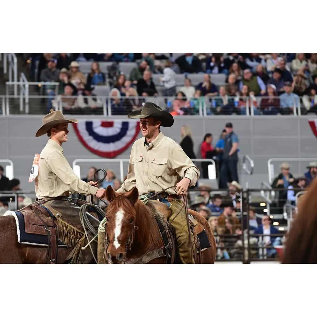 Men's SanJac Cowboy Khaki Long Sleeve Performance Pearl Snap Shirt COA-LS-CBKH