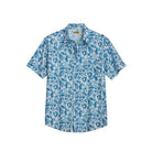 Men's Tin Haul Short Sleeve Blue and White Allover Print Snap Shirt 10-002-0064-0404