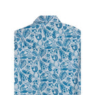 Men's Tin Haul Short Sleeve Blue and White Allover Print Snap Shirt 10-002-0064-0404
