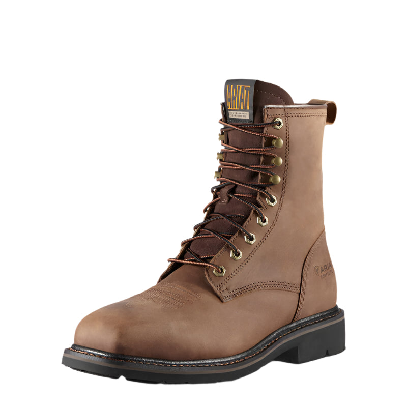 Men's Ariat Cascade 8" Wide Square Toe Steel Toe Work Boot 8" 10011917 - Crazy House Western Wear