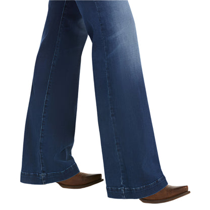 Women's Ariat Trouser Mid Rise Stretch Kelsea Wide Leg Jean 10027695 - Crazy House Western Wear