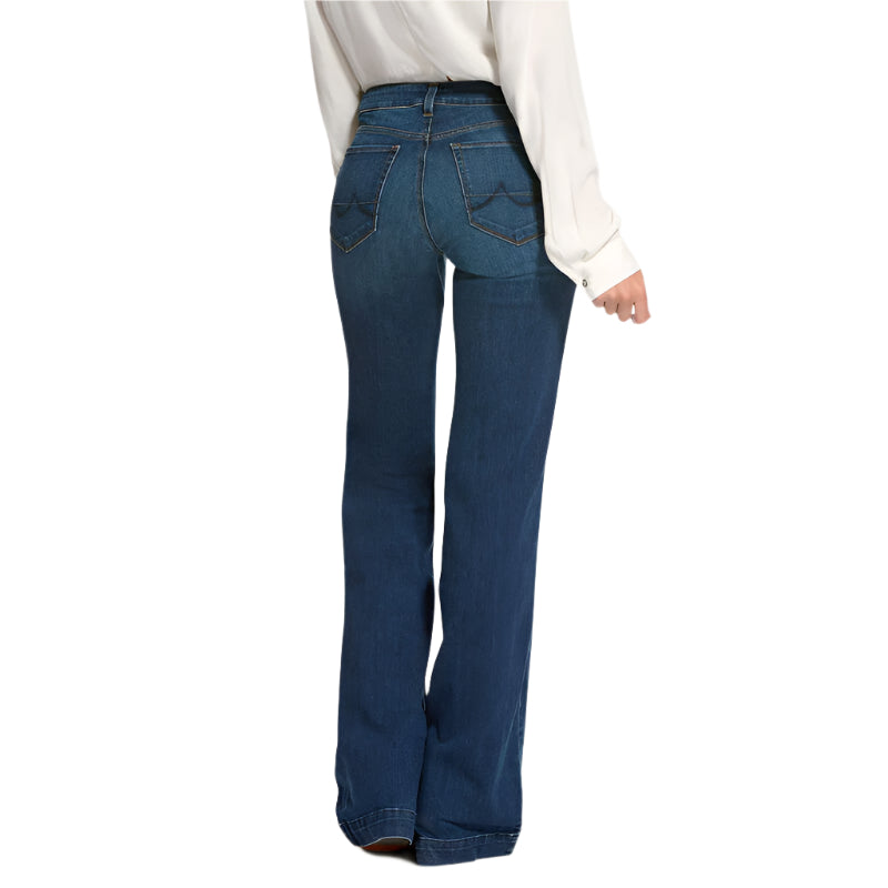 Women's Ariat Trouser Mid Rise Stretch Kelsea Wide Leg Jean 10027695 - Crazy House Western Wear