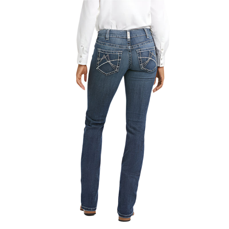 Women's Ariat R.E.A.L. Mid Rise Arrow Gianna Straight Jean 10034655 - Crazy House Western Wear