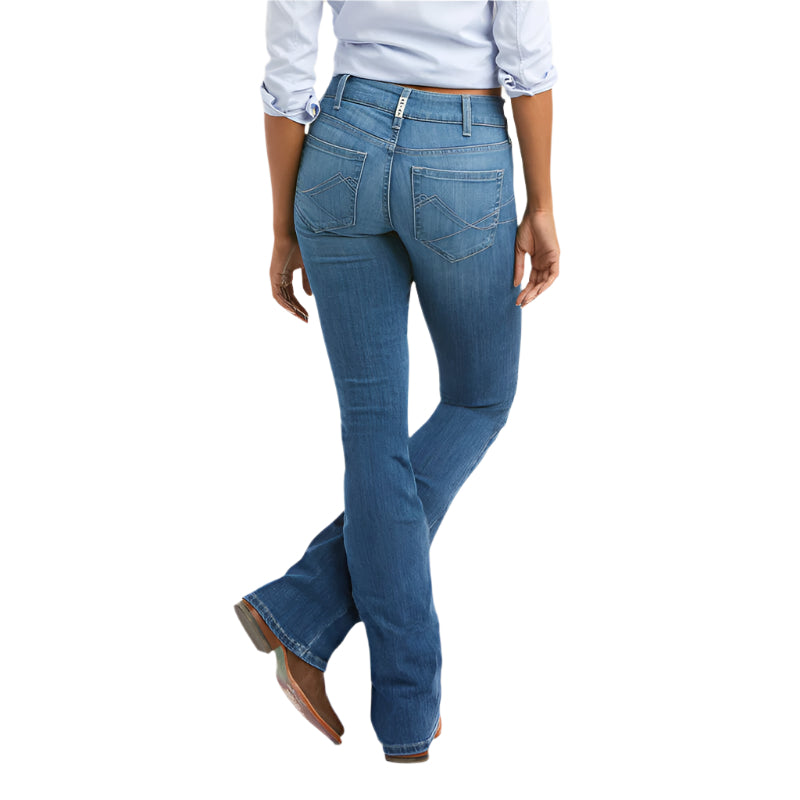 Women's Ariat R.E.A.L. Mid Rise Patricia Boot Cut Jean 10036812 - Crazy House Western Wear