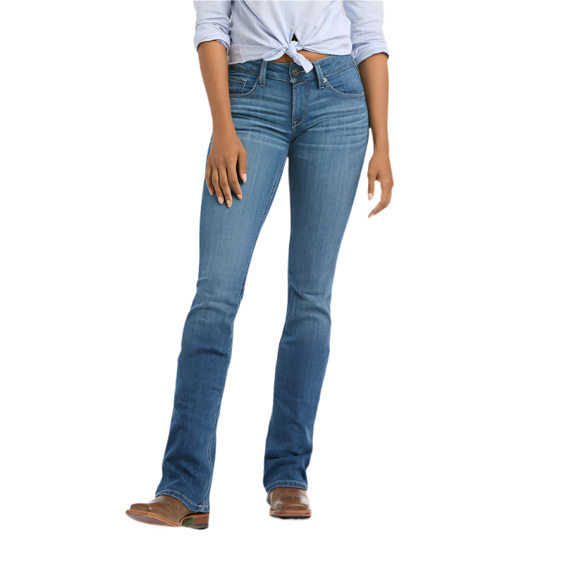 Women's Ariat R.E.A.L. Mid Rise Patricia Boot Cut Jean 10036812 - Crazy House Western Wear