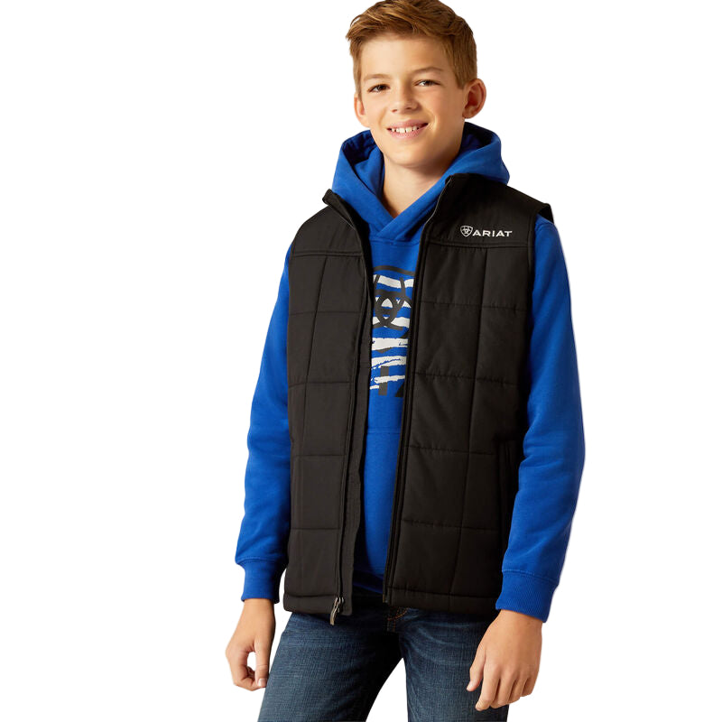 Boy's Ariat Black Crius Insulated Vest 10051985