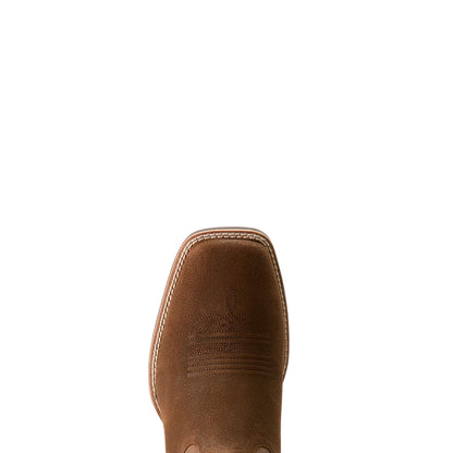 Brown leather boot sole on a white background