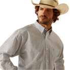 Men's Ariat Gaylor Shirt White 10054643 - Crazy House Western Wear