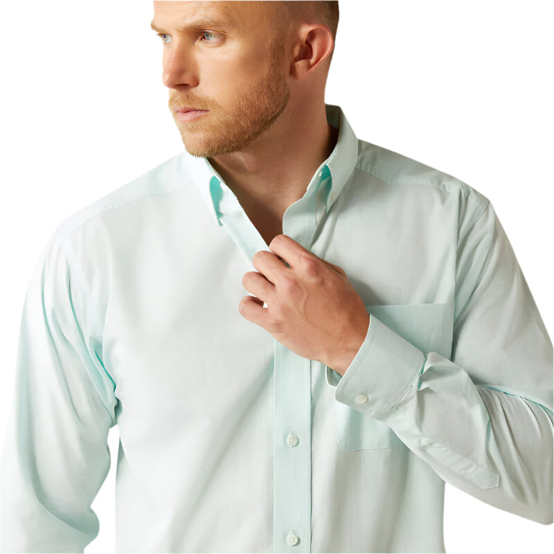 Men's Ariat Solid Slub Classic Fit Shirt 10055116 - Crazy House Western Wear