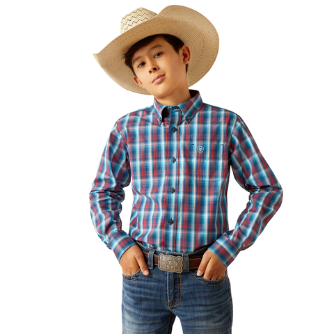 Boy's Ariat Pro Series Smith Classic Fit Shirt 10058707 - Crazy House Western Wear