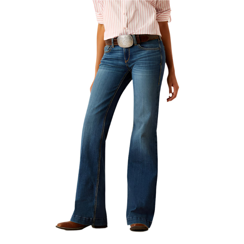 Women's Ariat Mid Rise Hasley Slim Trouser Jeans 10058920 - Crazy House Western Wear