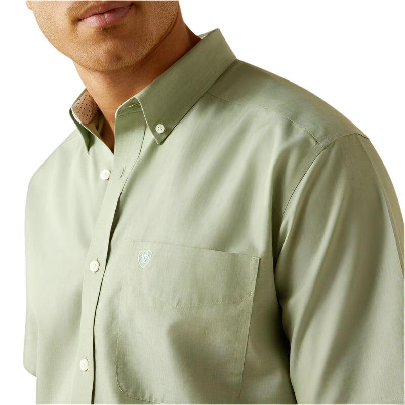 Men's Ariat Wrinkle Free Solid Classic Fit Shirt 10058980 - Crazy House Western Wear