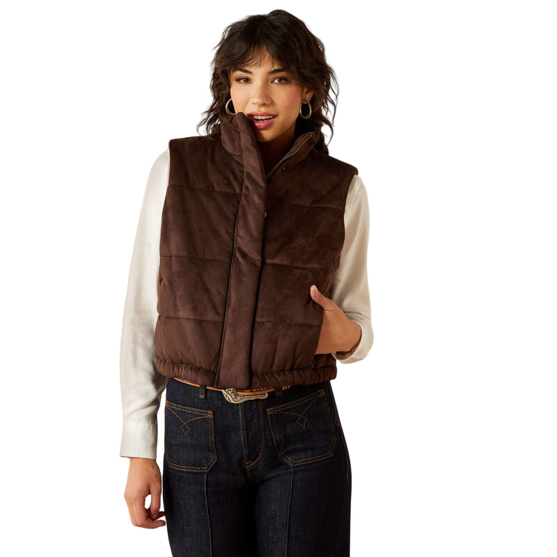 Women's Swirls Faux Leather Vest 10062277