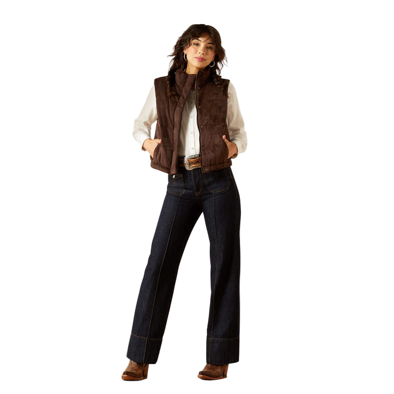 Women's Swirls Faux Leather Vest 10062277