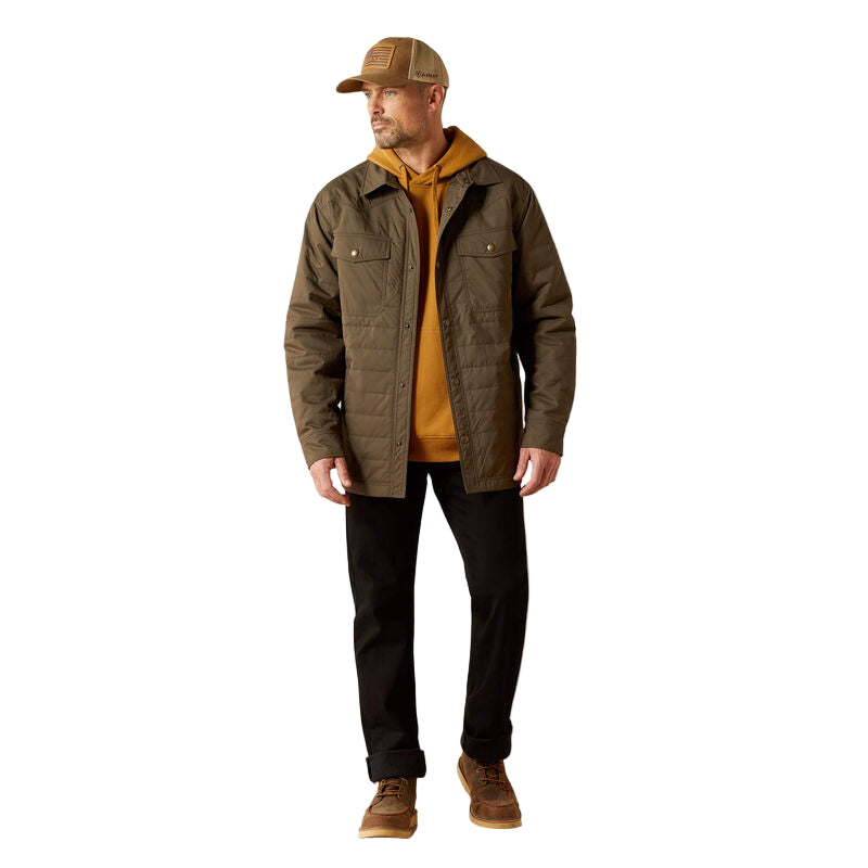 Men's Ariat Dark Green Quilted Shirt Jacket 10062512