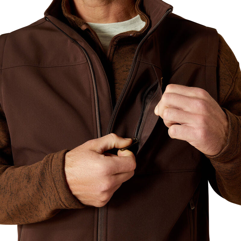 Men's Ariat Brown Vernon Softshell Vest 10062601 – Crazy House