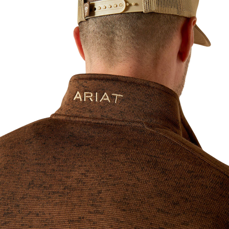 Men's Ariat Caldwell Logo 1/4 Zip Sweater 10062619
