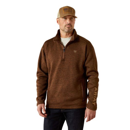 Men's Ariat Caldwell Logo 1/4 Zip Sweater 10062619