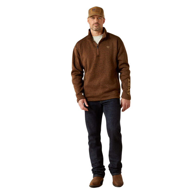 Men's Ariat Caldwell Logo 1/4 Zip Sweater 10062619