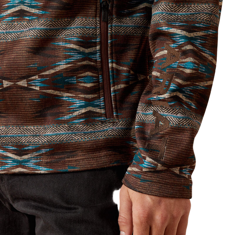 Men's Ariat Caldwell Logo 1/4 Zip Sweater 10062620