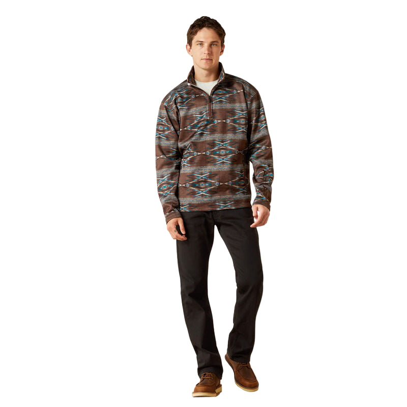 Men's Ariat Caldwell Logo 1/4 Zip Sweater 10062620