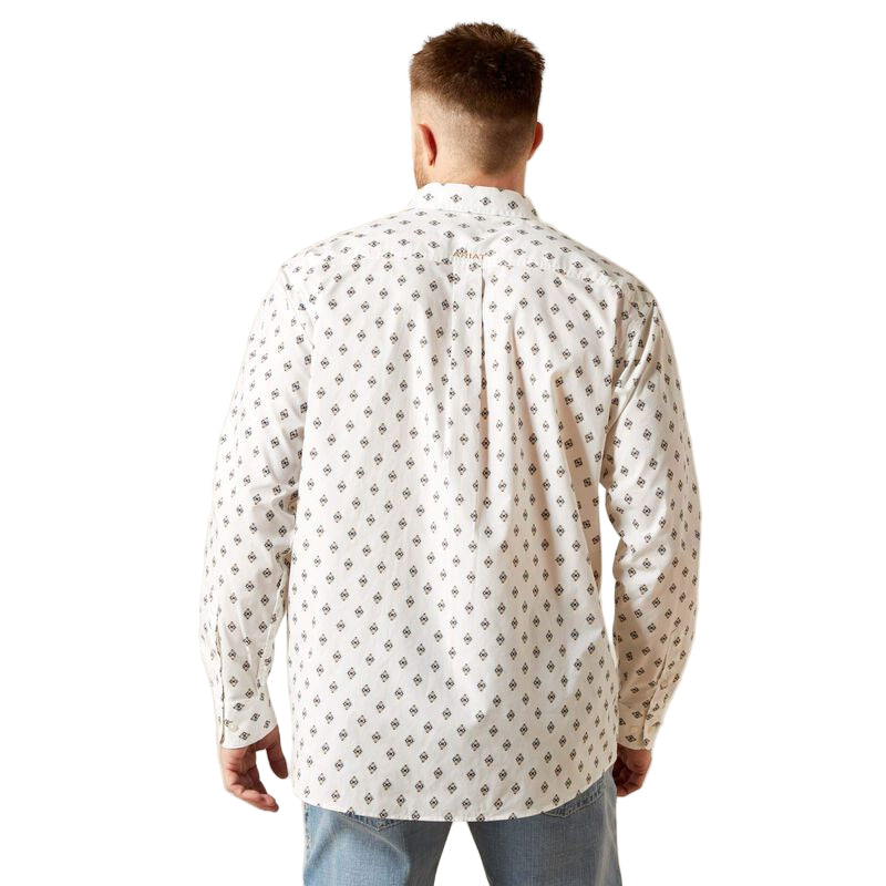 Men's Ariat White Thell Classic Fit Shirt 