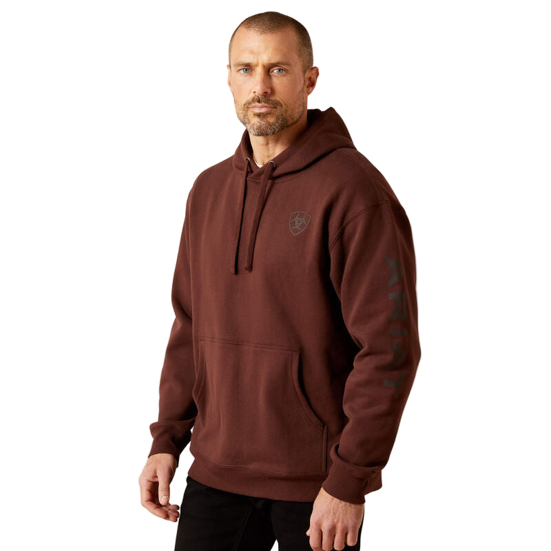 Men's Ariat Deep Mahogany Logo Hoodie 10065839