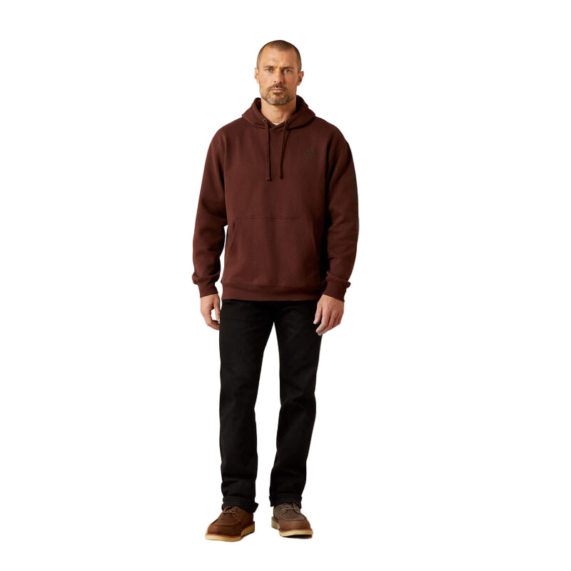 Men's Ariat Deep Mahogany Logo Hoodie 10065839