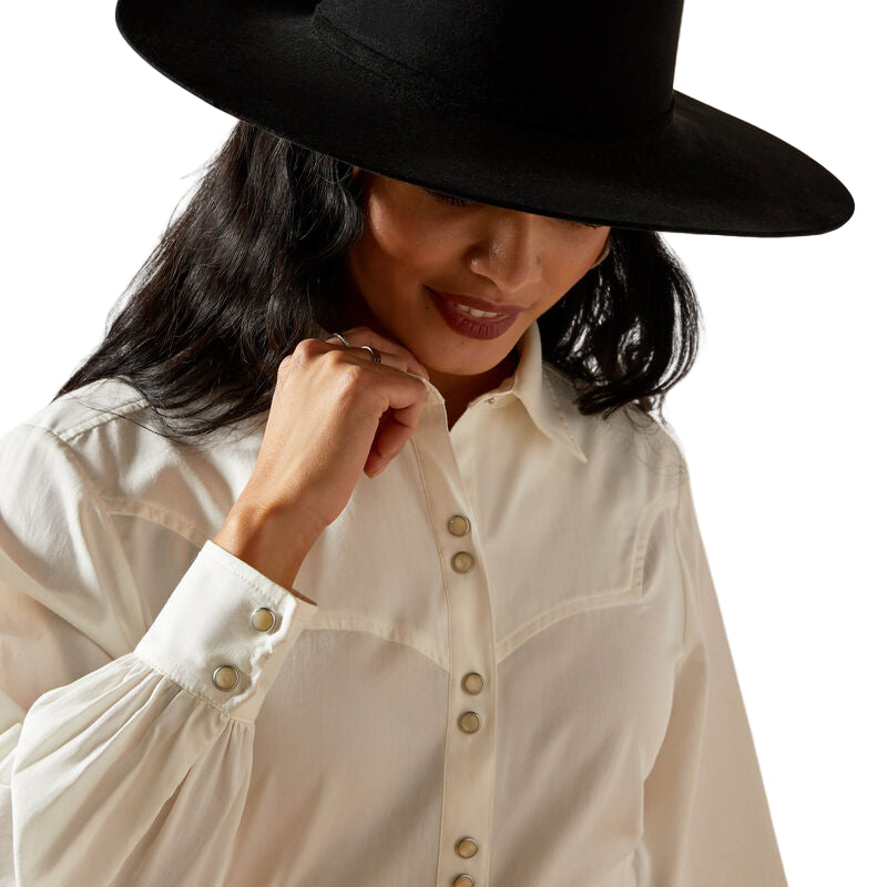 Women's Ariat White Jolie Long Sleeve Button Up Shirt