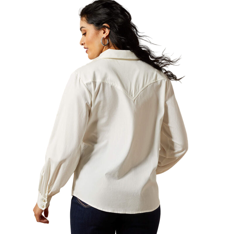 Women's Ariat White Jolie Long Sleeve Button Up Shirt